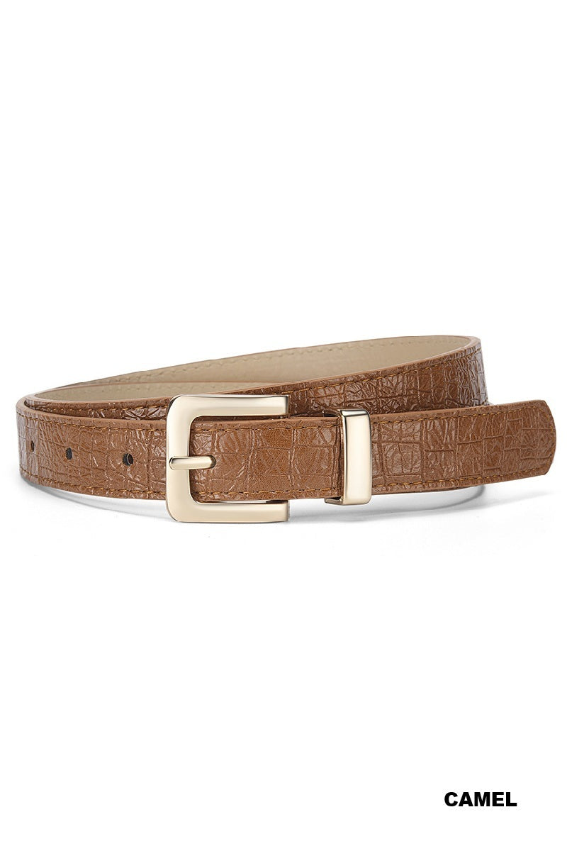 Crocodile Pattern Fashion Belt-Accessories-Podos Boutique, a Women's Fashion Boutique Located in Calera, AL