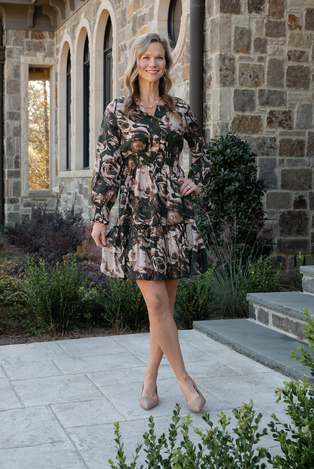 Pretty In Pattern Dress-Short Dresses-Podos Boutique, a Women's Fashion Boutique Located in Calera, AL