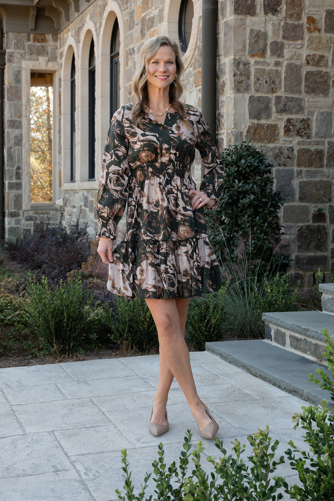 Pretty In Pattern Dress-Short Dresses-Podos Boutique, a Women's Fashion Boutique Located in Calera, AL