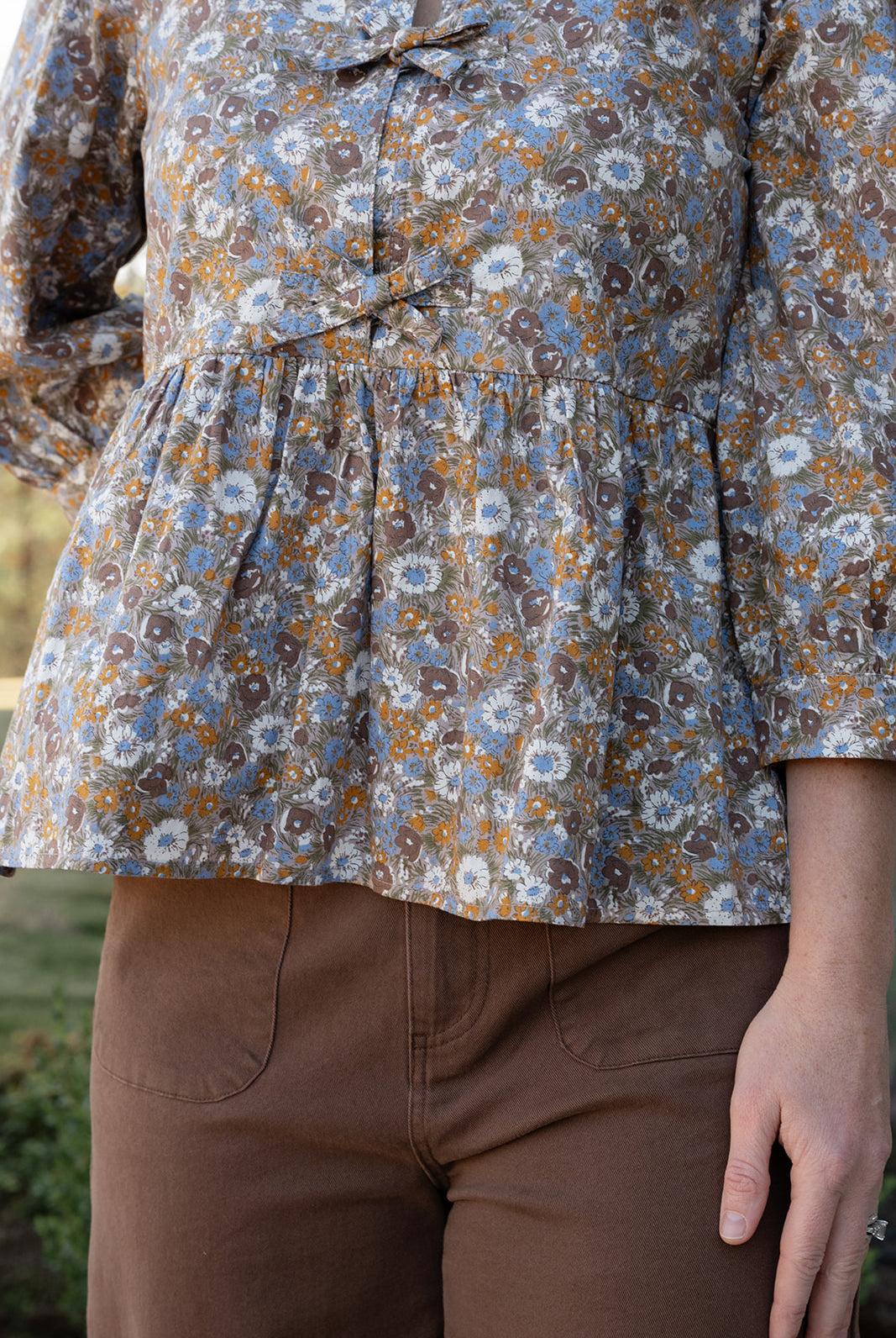 Floral Fade Top-Long Sleeves-Podos Boutique, a Women's Fashion Boutique Located in Calera, AL