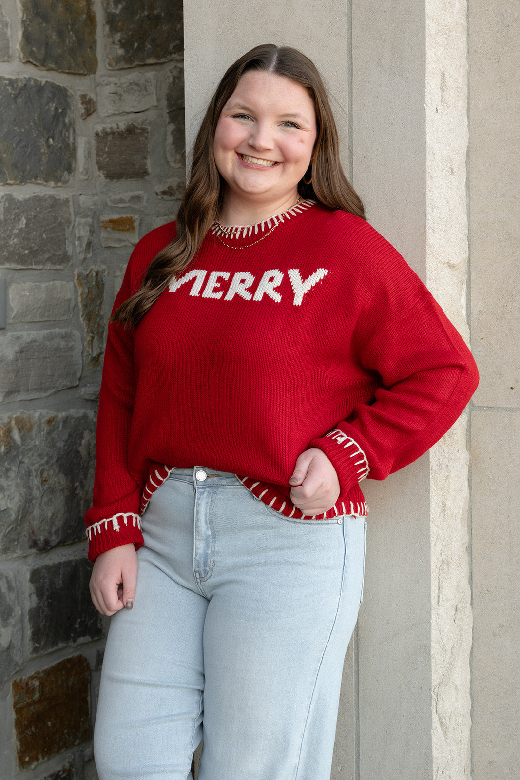 Simply Southern Merry Sweater-Sweaters-Podos Boutique, a Women's Fashion Boutique Located in Calera, AL