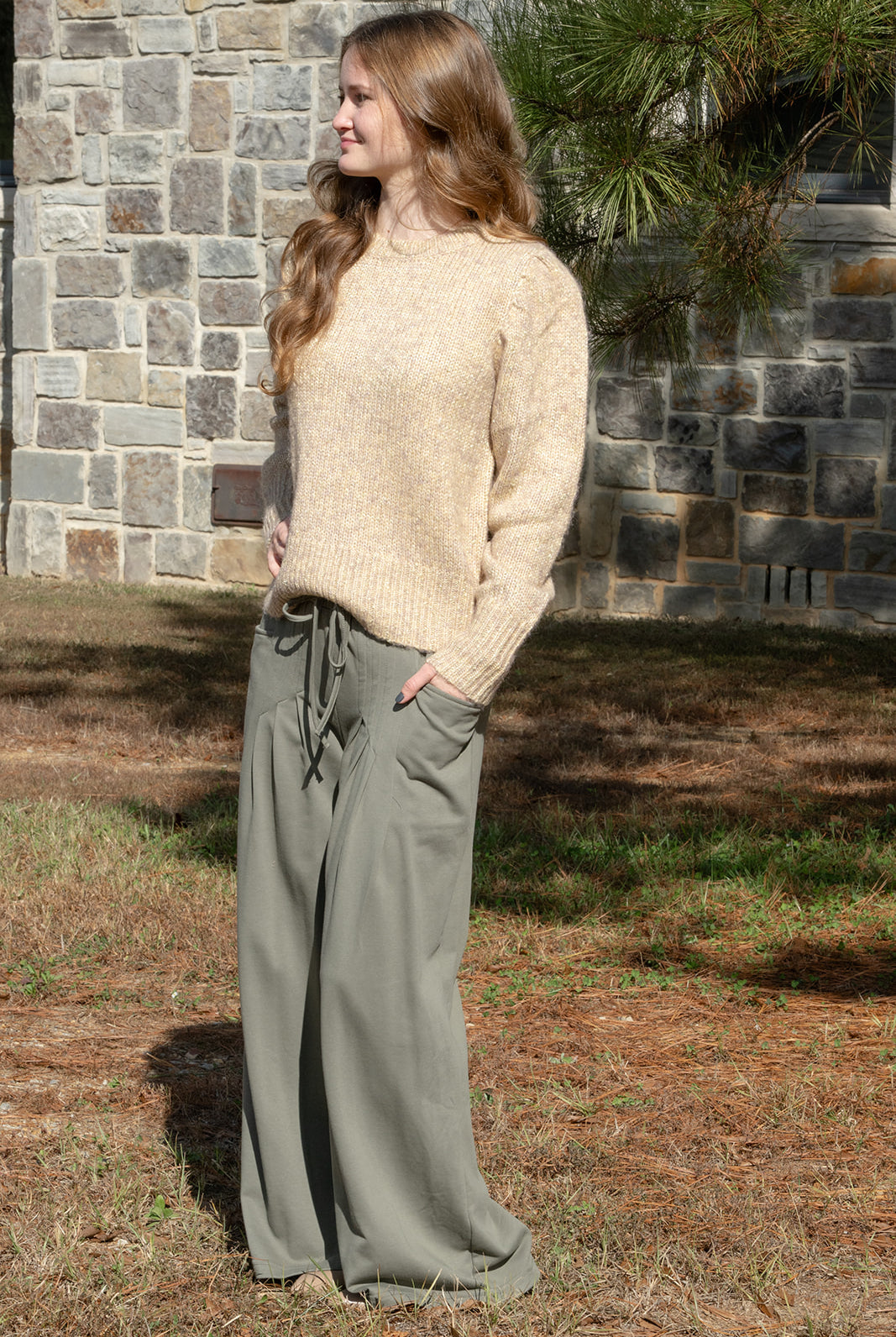 Umgee's French Terry Pants-Pants-Podos Boutique, a Women's Fashion Boutique Located in Calera, AL