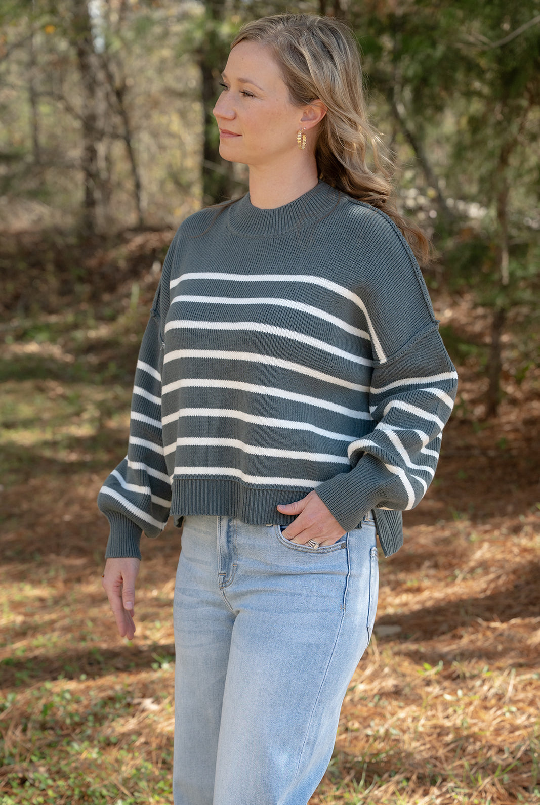 Hello Sweater Weather Top-Sweaters-Podos Boutique, a Women's Fashion Boutique Located in Calera, AL