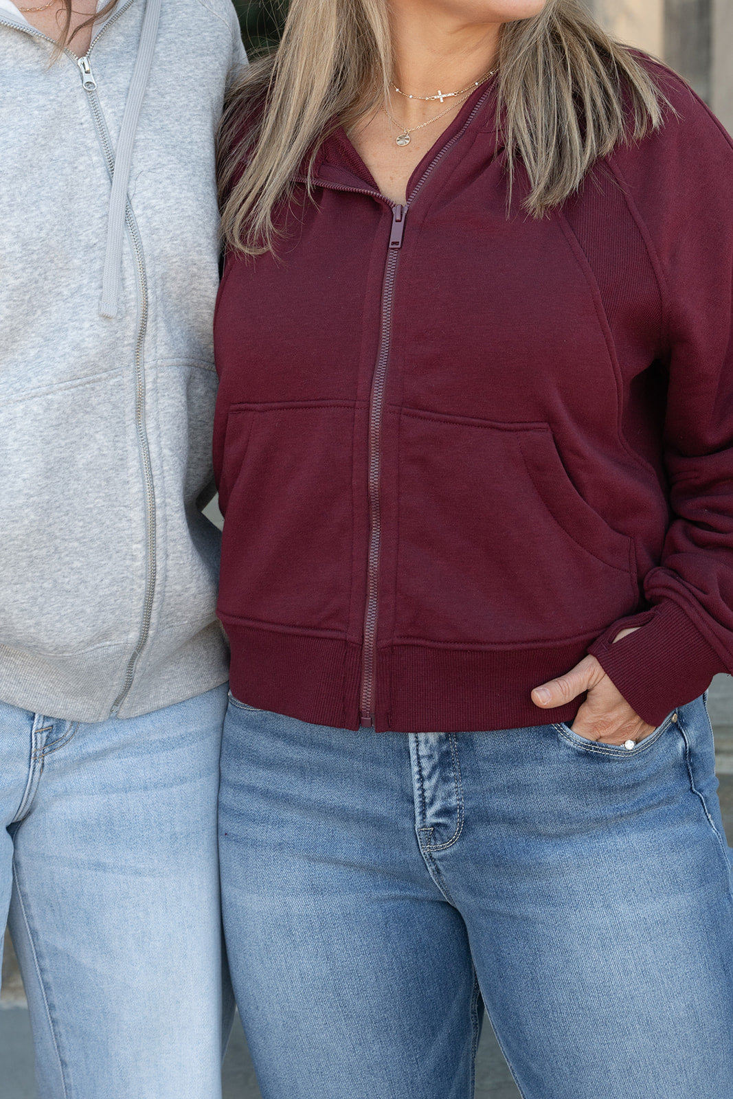 Rae Mode Cropped Hoodie Jacket-Podos Boutique, a Women's Fashion Boutique Located in Calera, AL