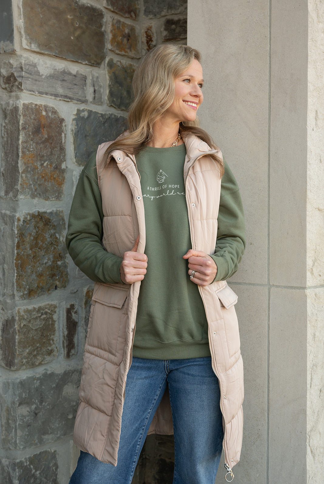 Katydid Long Quilted Vest-Vests-Podos Boutique, a Women's Fashion Boutique Located in Calera, AL