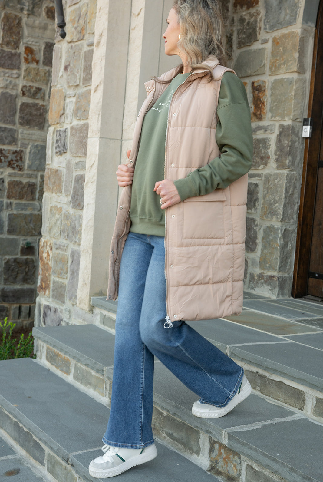 Katydid Long Quilted Vest-Vests-Podos Boutique, a Women's Fashion Boutique Located in Calera, AL