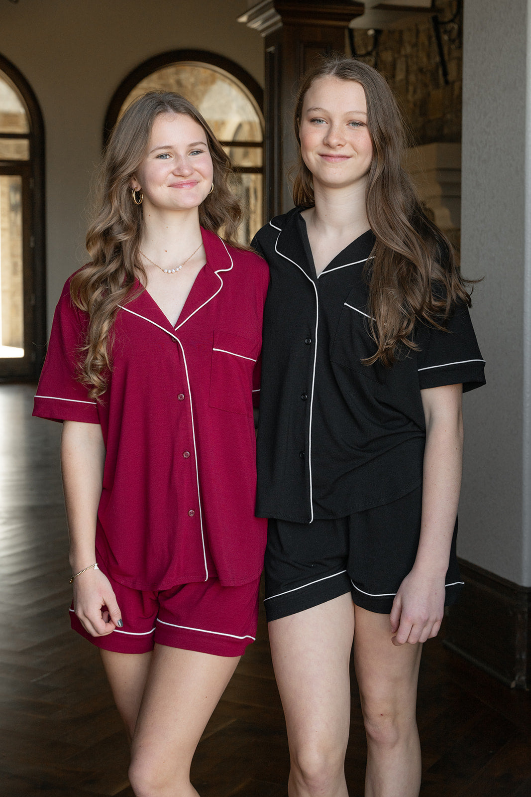 Classic Short Pajama Set-Lounge Wear-Podos Boutique, a Women's Fashion Boutique Located in Calera, AL