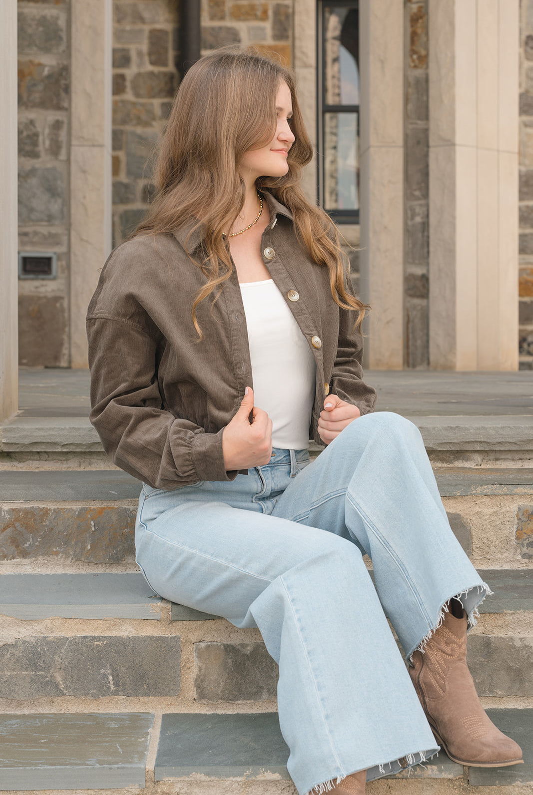 Free Spirit Corduroy Jacket-Jackets-Podos Boutique, a Women's Fashion Boutique Located in Calera, AL