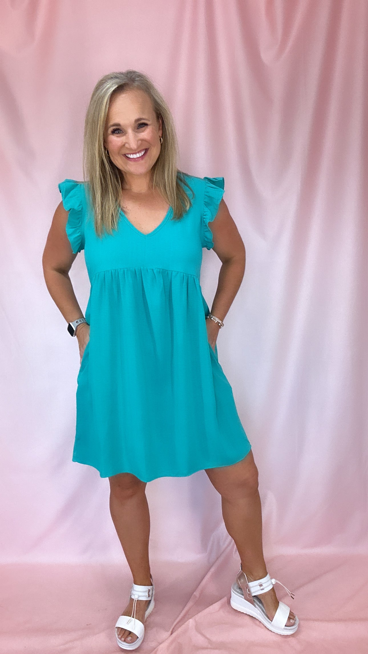 Beautifully Jade Dress-Short Dresses-Podos Boutique, a Women's Fashion Boutique Located in Calera, AL