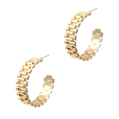 Watch Band Style Hoops-Podos Boutique, a Women's Fashion Boutique Located in Calera, AL