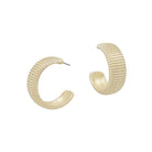 1.25" Ribbed Hoops-Podos Boutique, a Women's Fashion Boutique Located in Calera, AL