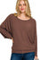 Ribbed Batwing Boatneck Sweater-Sweaters-Podos Boutique, a Women's Fashion Boutique Located in Calera, AL