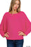 Ribbed Batwing Boatneck Sweater-Sweaters-Podos Boutique, a Women's Fashion Boutique Located in Calera, AL