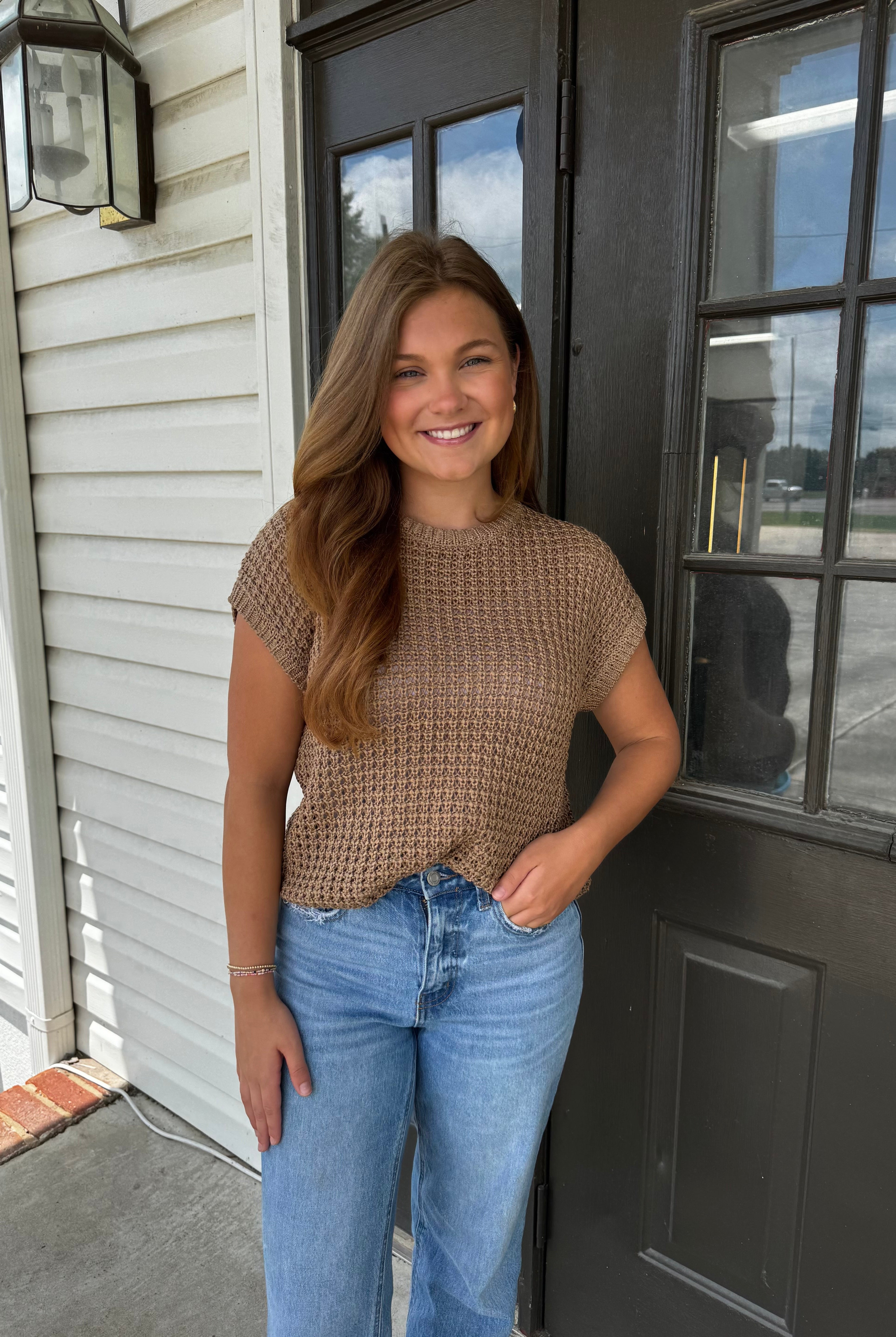 Just For You Sweater Top-Fashion Tops-Podos Boutique, a Women's Fashion Boutique Located in Calera, AL