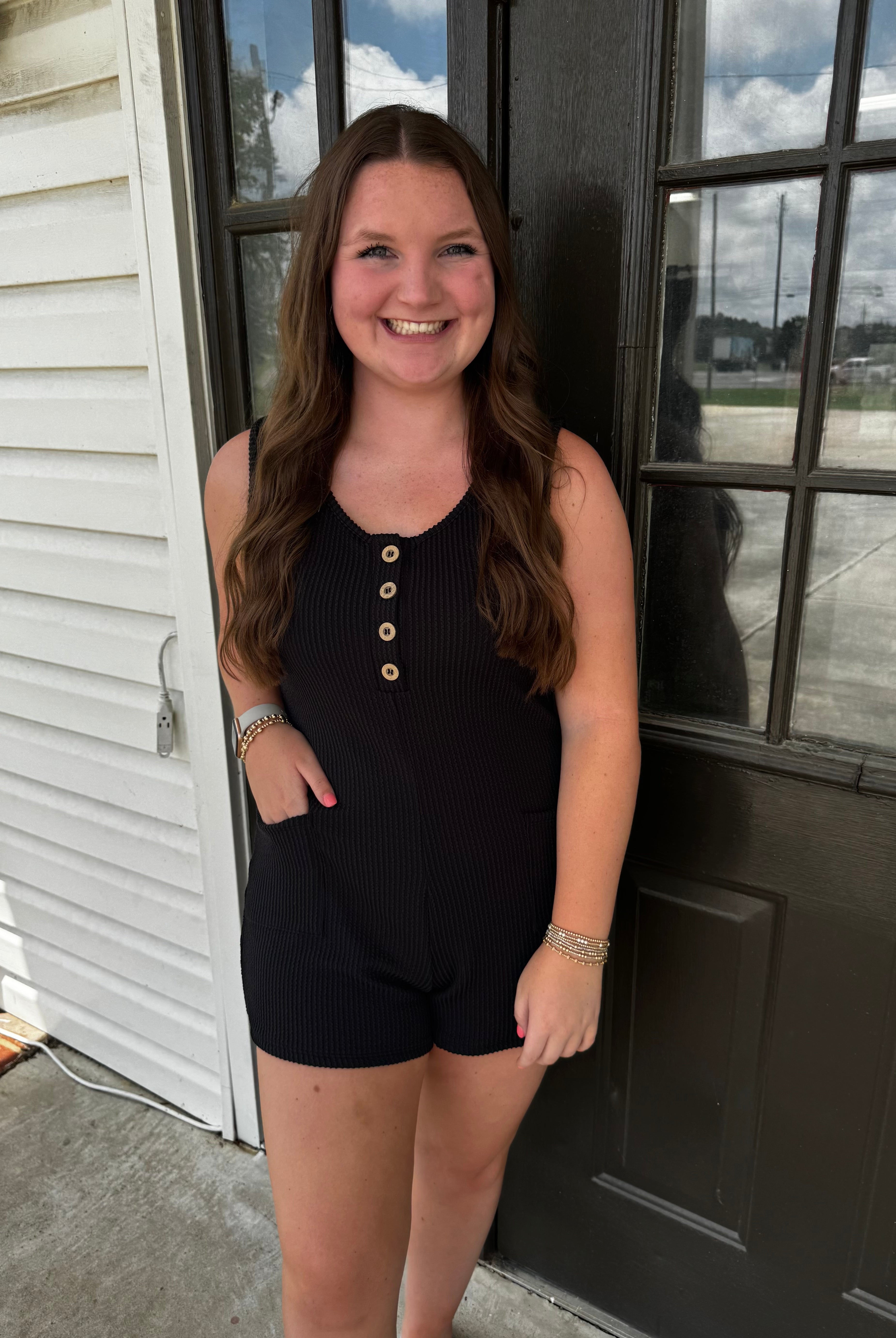 Lots of Use Romper-Rompers & Jumpsuits-Podos Boutique, a Women's Fashion Boutique Located in Calera, AL