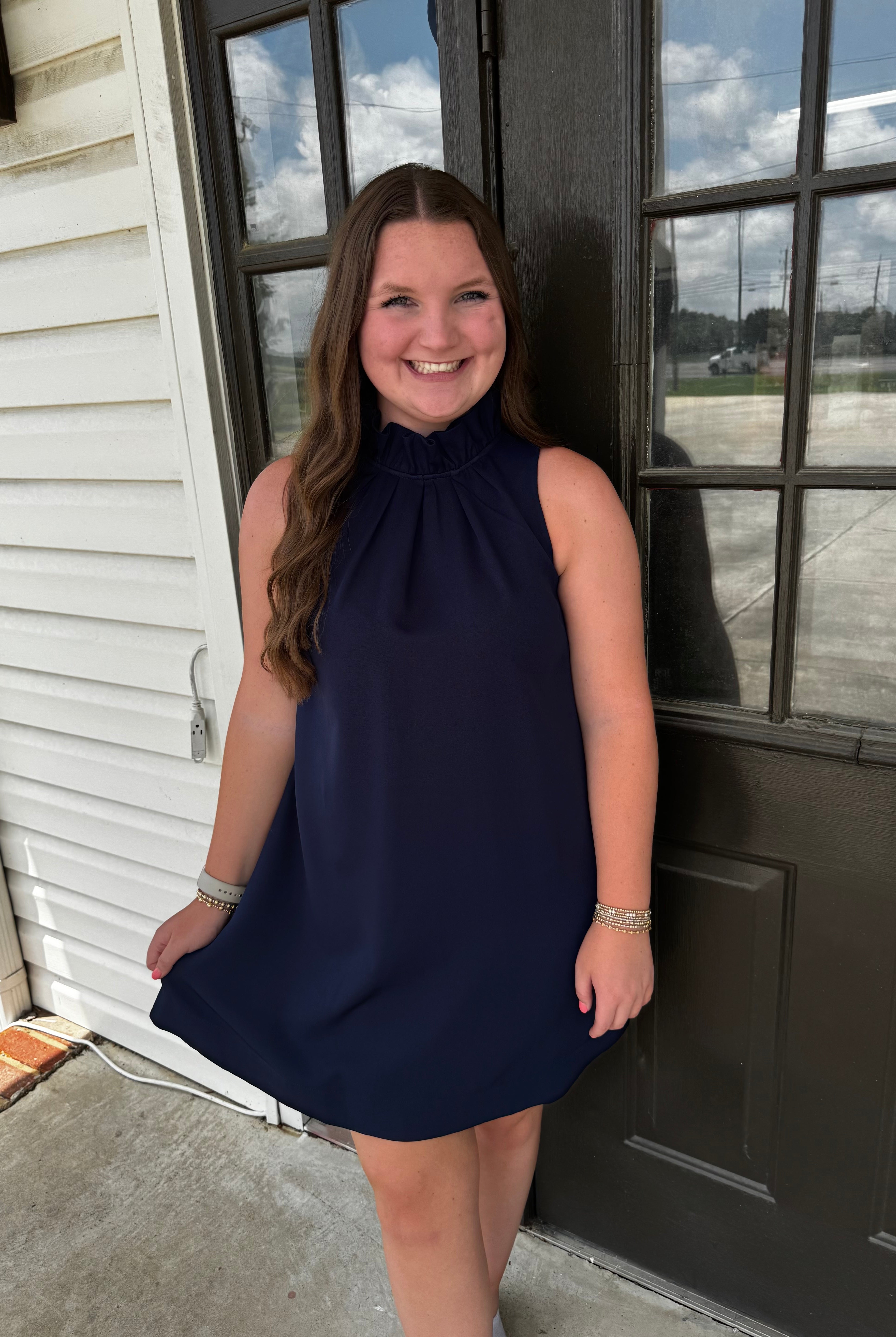 Navy is My Neutral Dress-Short Dresses-Podos Boutique, a Women's Fashion Boutique Located in Calera, AL