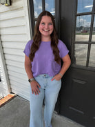 Purple Bliss Top-Fashion Tops-Podos Boutique, a Women's Fashion Boutique Located in Calera, AL