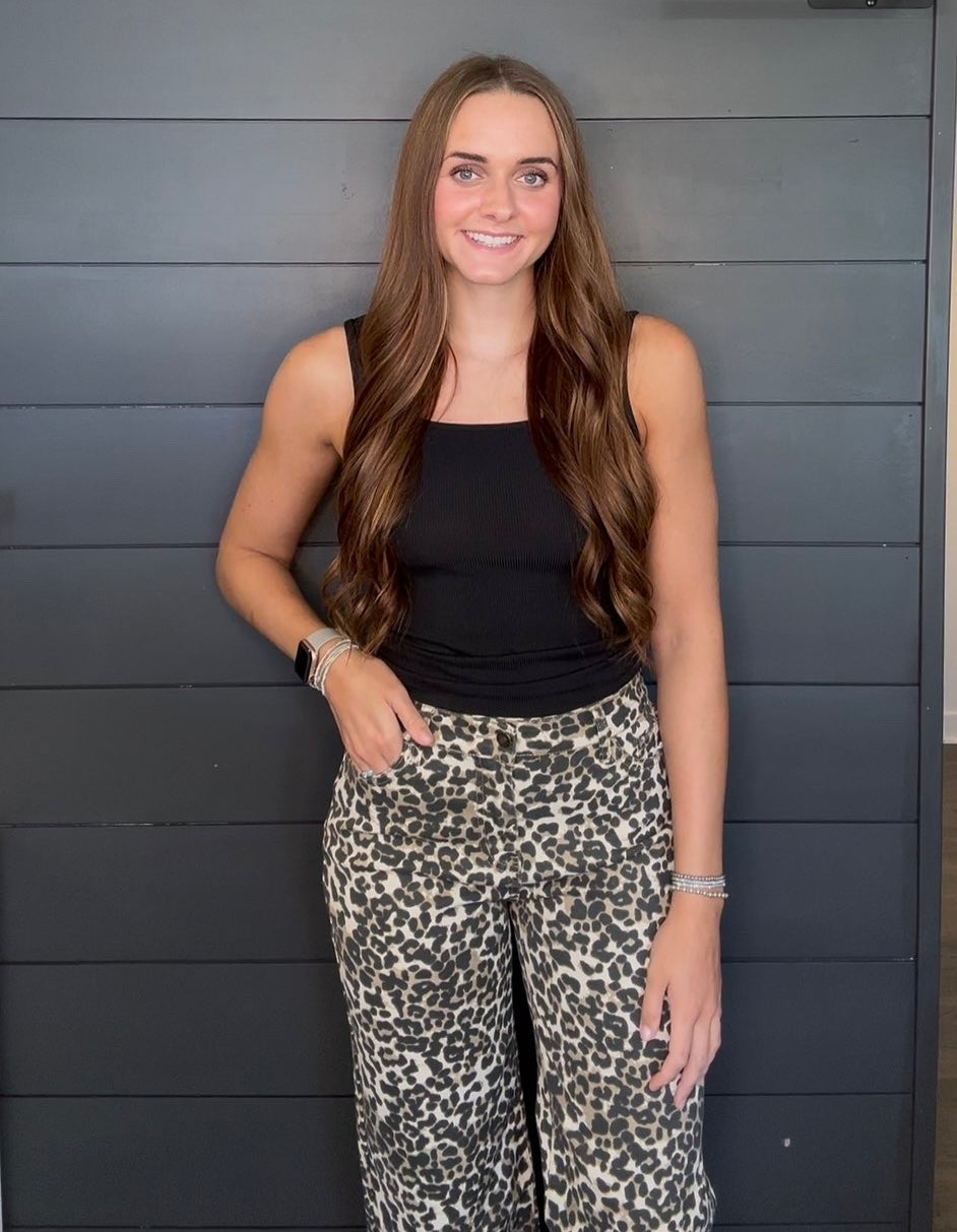 The Printed Denim Pants-Podos Boutique, a Women's Fashion Boutique Located in Calera, AL
