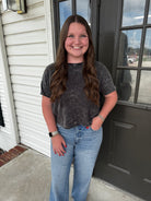 Over The Moon Box Tee-Fashion Tops-Podos Boutique, a Women's Fashion Boutique Located in Calera, AL