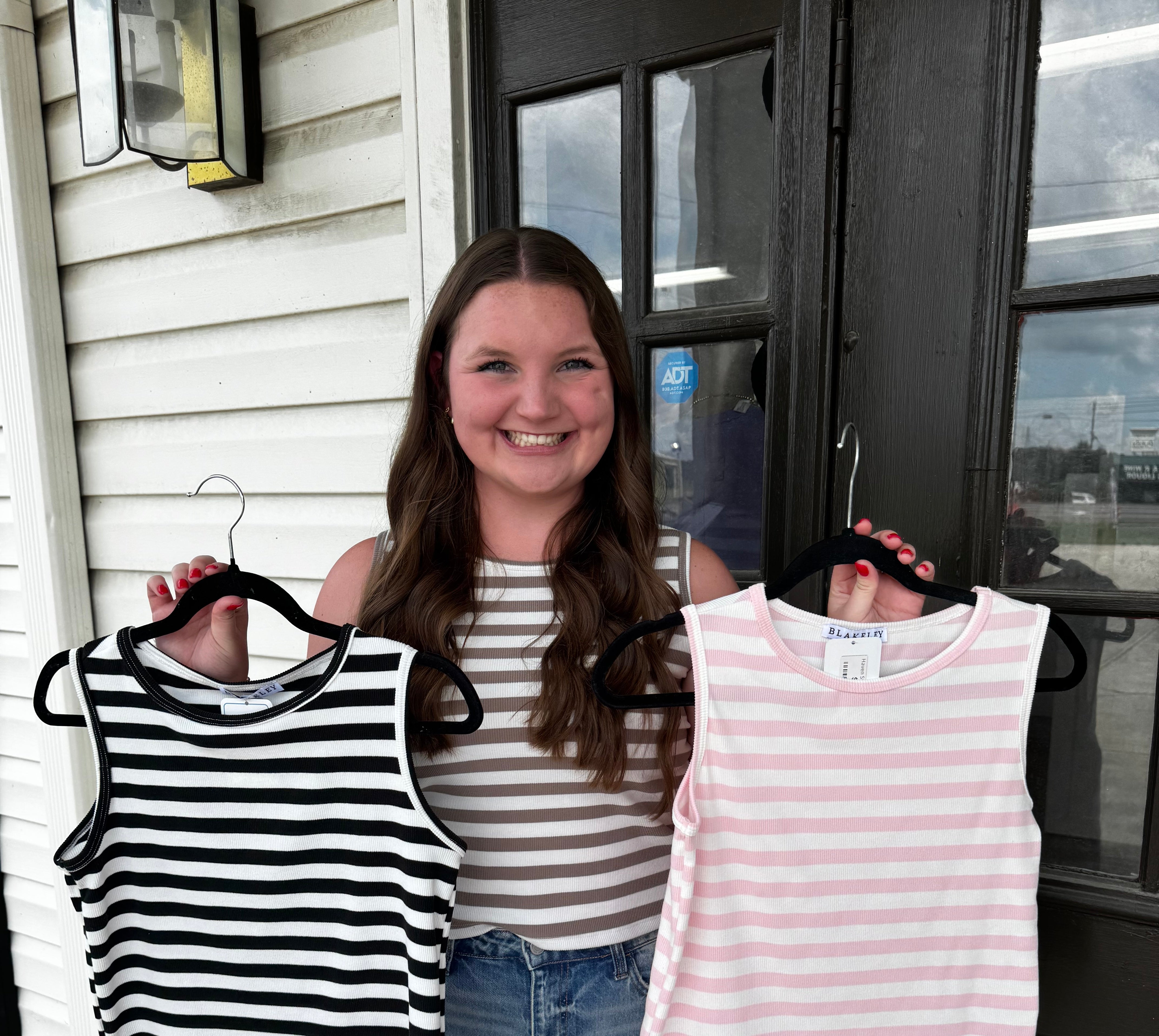 Haven Stripe Tank Top-Fashion Tops-Podos Boutique, a Women's Fashion Boutique Located in Calera, AL