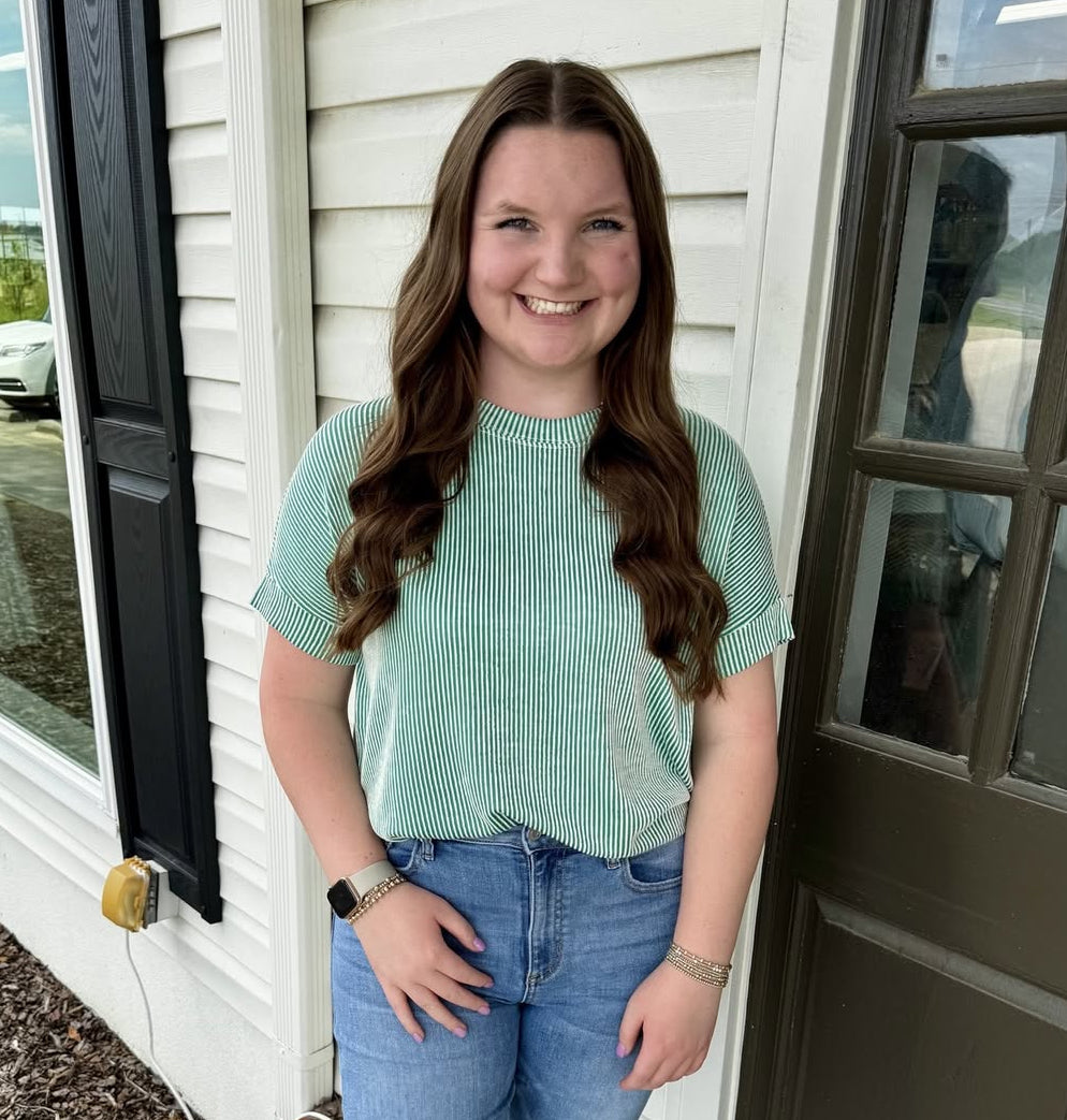 Seeing Stripes Top-Fashion Tops-Podos Boutique, a Women's Fashion Boutique Located in Calera, AL