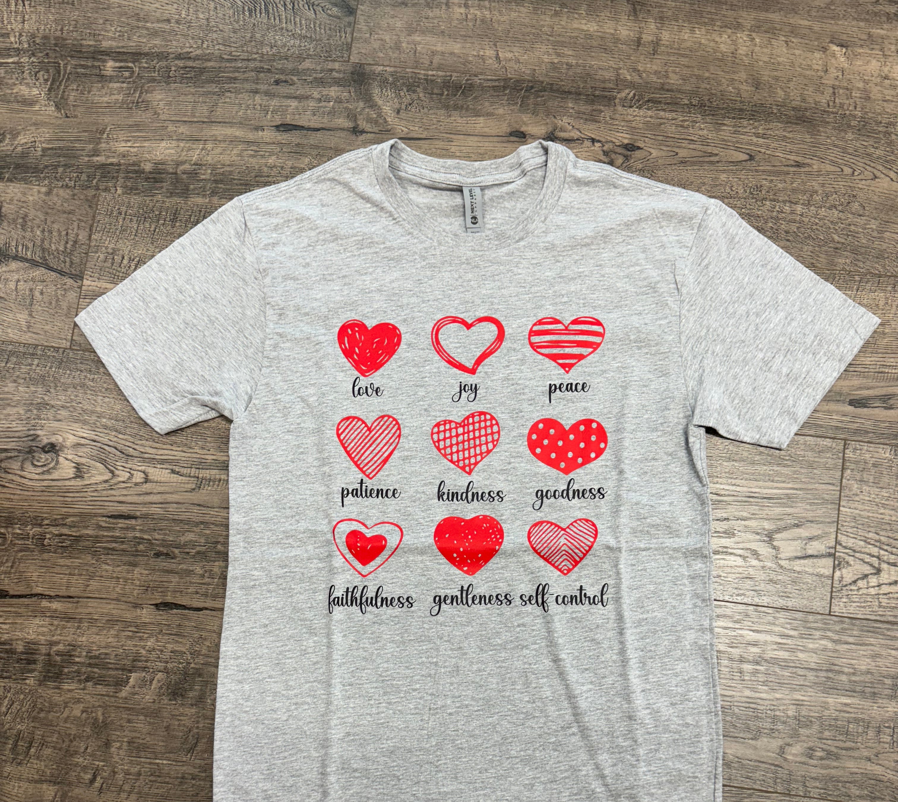 FruitofSpirit Hearts-Graphic Tees-Podos Boutique, a Women's Fashion Boutique Located in Calera, AL