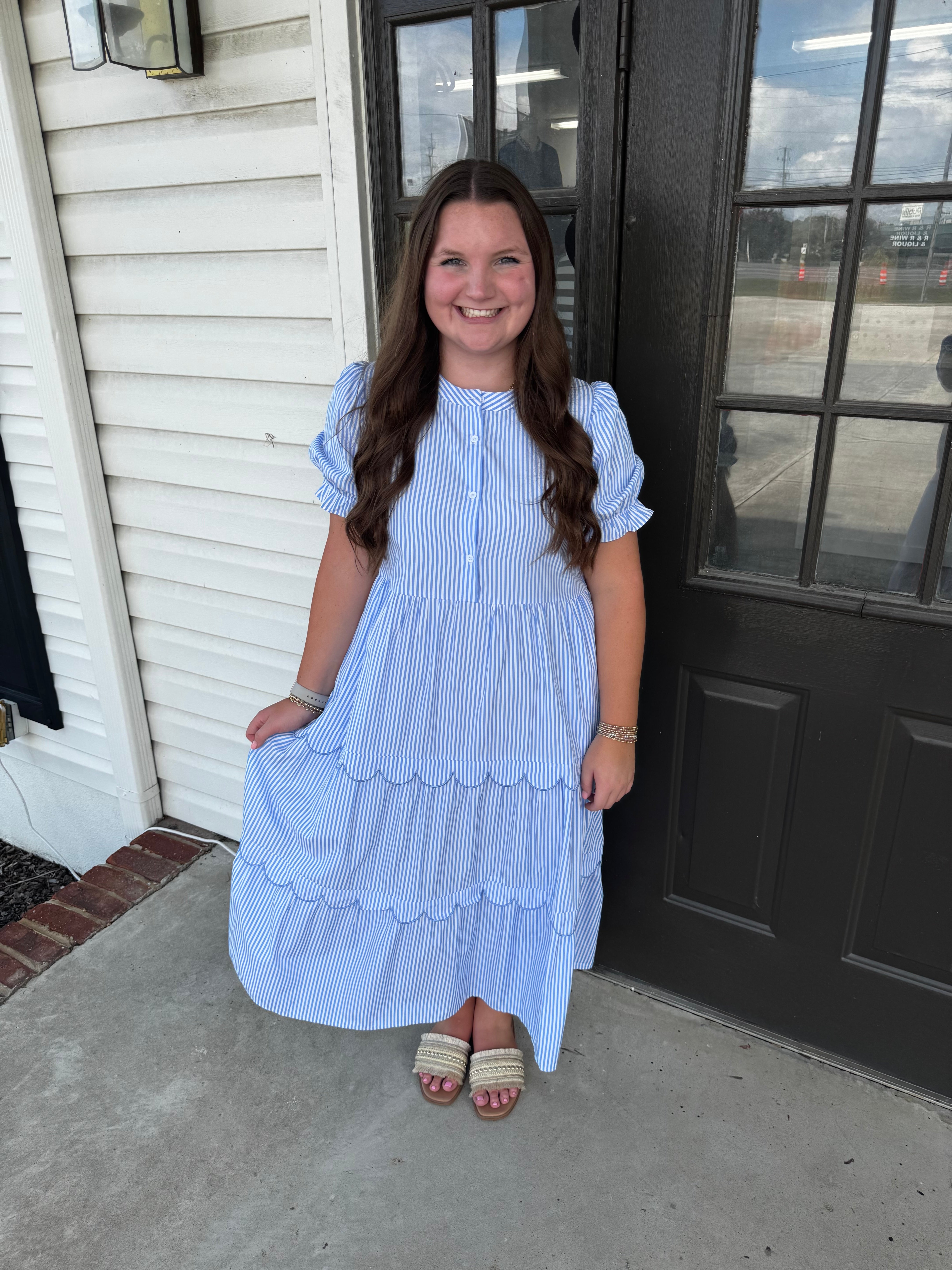 Sky's The Limit Dress-Midi Dresses-Podos Boutique, a Women's Fashion Boutique Located in Calera, AL