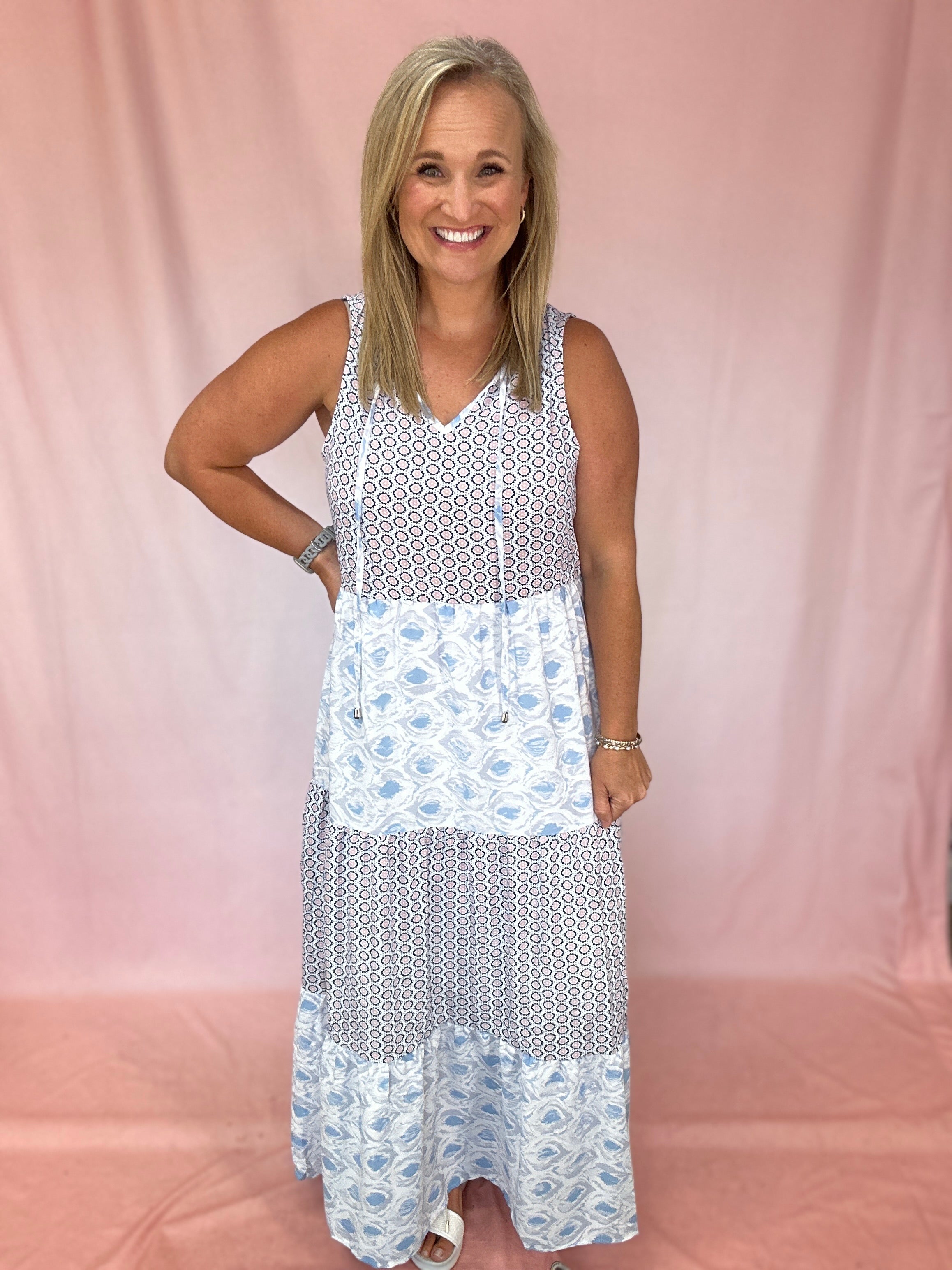 Pieced Together Dress-Podos Boutique, a Women's Fashion Boutique Located in Calera, AL