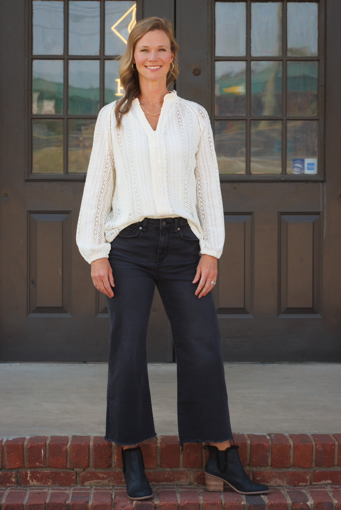 All About That Lace Top-Fashion Tops-Podos Boutique, a Women's Fashion Boutique Located in Calera, AL