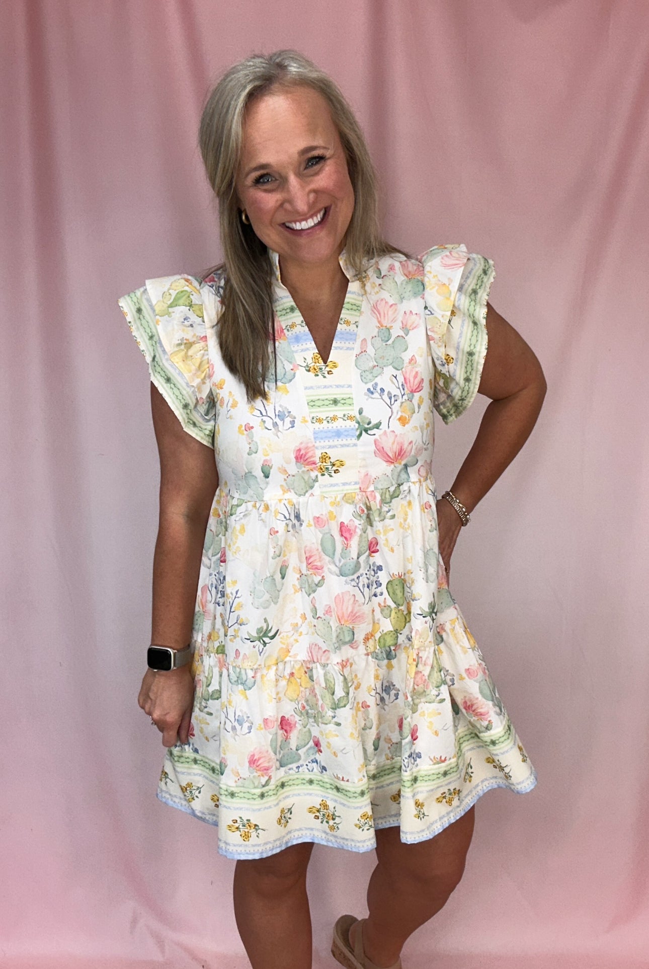 Floral Charm Dress-Short Dresses-Podos Boutique, a Women's Fashion Boutique Located in Calera, AL