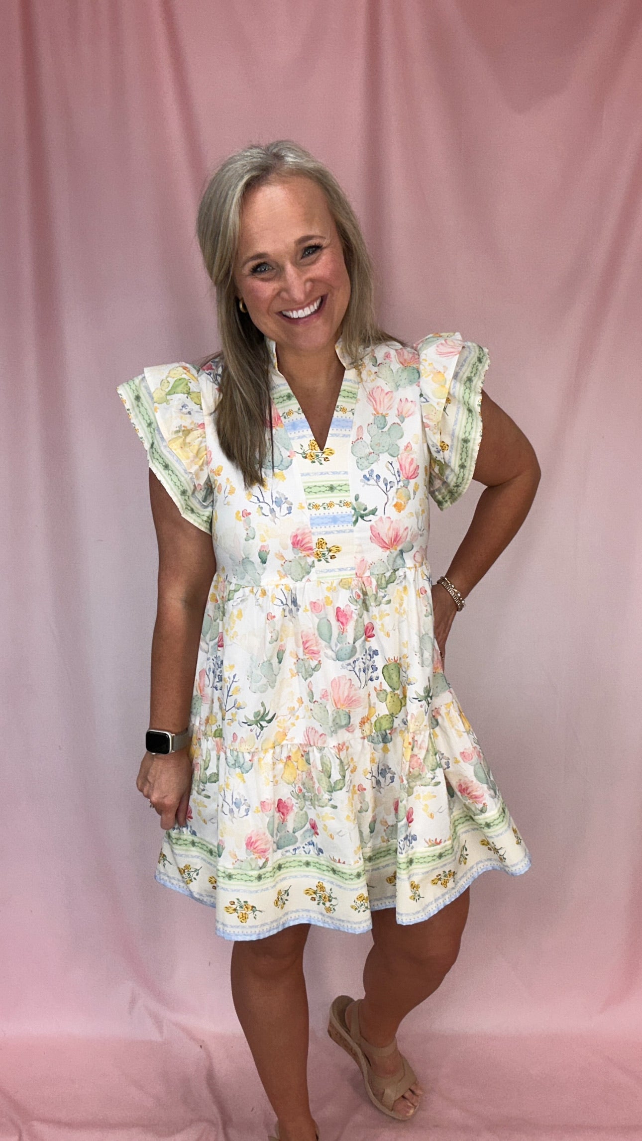 Floral Charm Dress-Short Dresses-Podos Boutique, a Women's Fashion Boutique Located in Calera, AL