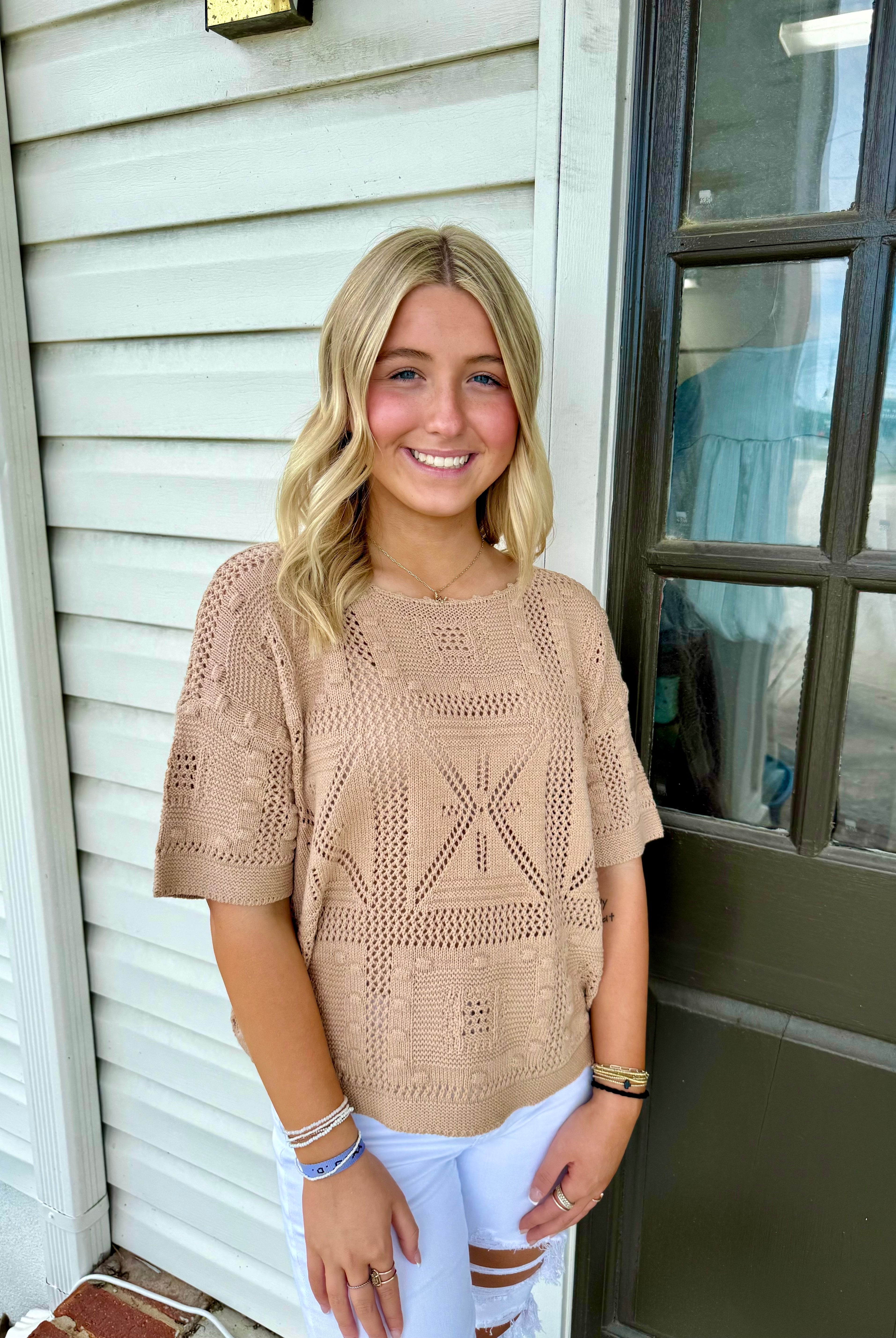 Story To Tell Knit Top-Fashion Tops-Podos Boutique, a Women's Fashion Boutique Located in Calera, AL
