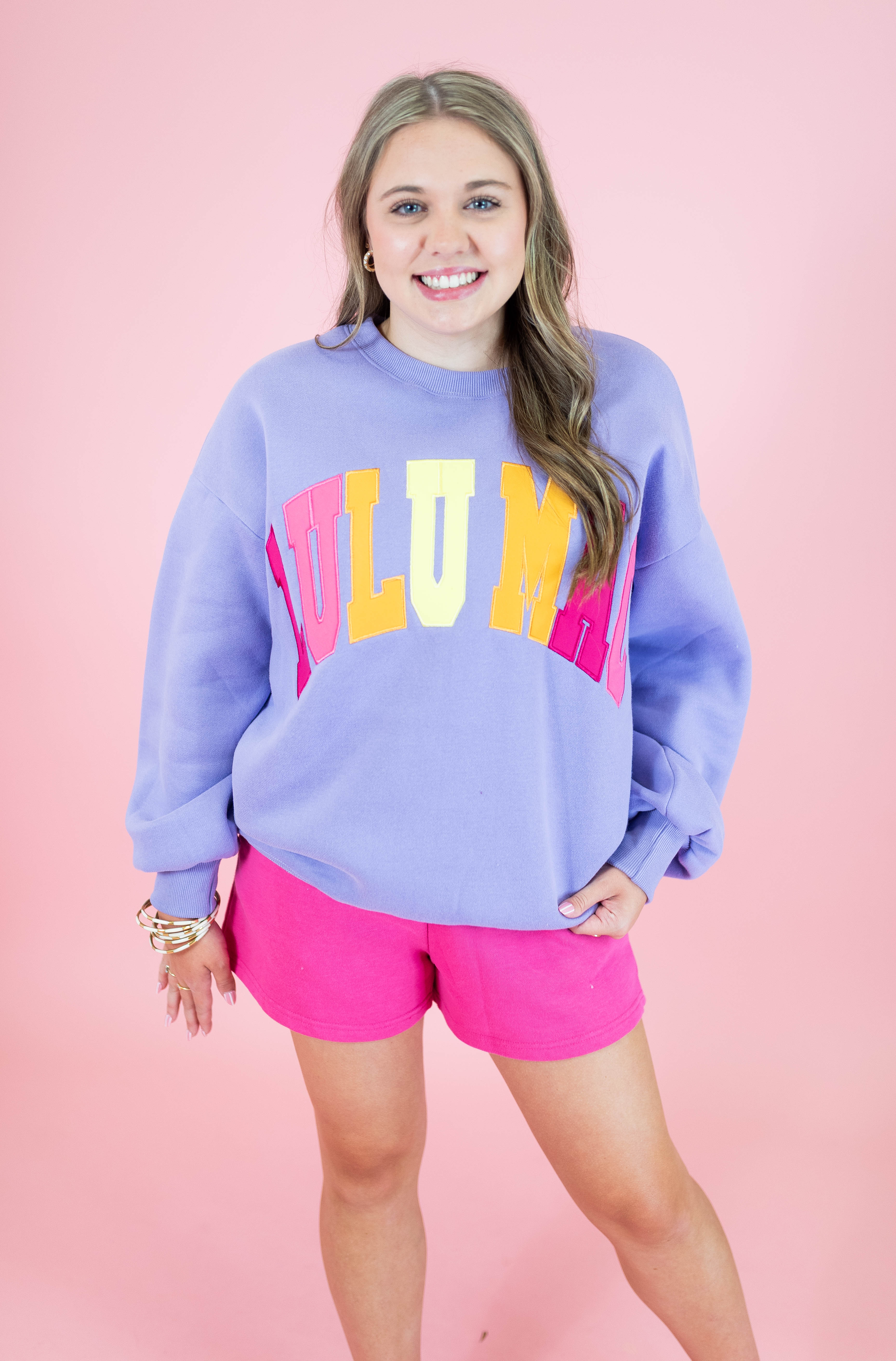 Lulu Mac Embroidered Sweatshirt-Sweatshirts-Podos Boutique, a Women's Fashion Boutique Located in Calera, AL