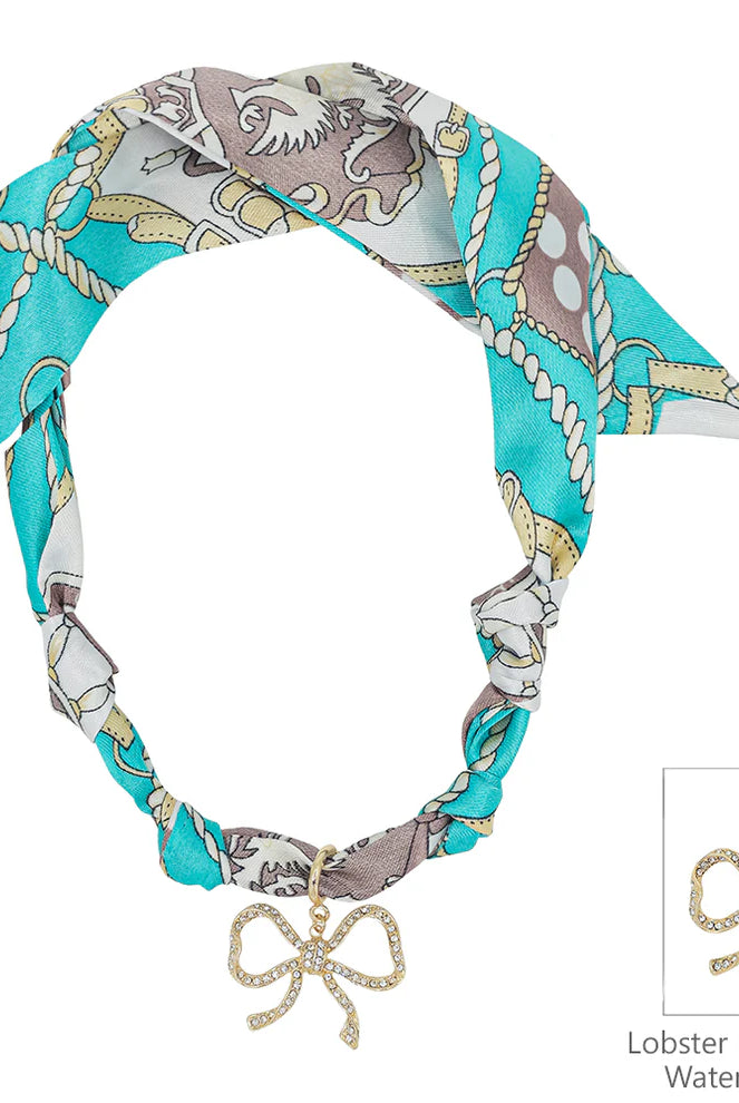 Knotted Scarf Necklace - 1 Charm-Jewelry-Podos Boutique, a Women's Fashion Boutique Located in Calera, AL