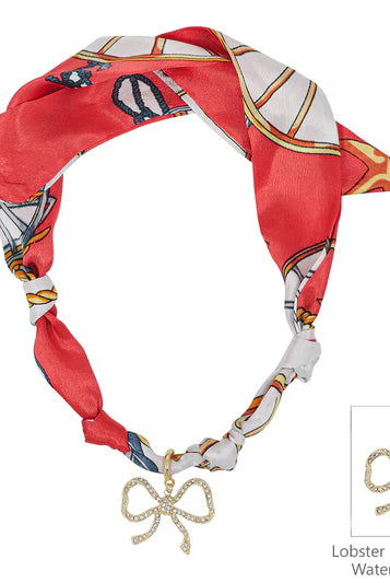 Knotted Scarf Necklace - 1 Charm-Jewelry-Podos Boutique, a Women's Fashion Boutique Located in Calera, AL