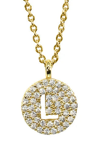 Maya J Love Letter Initial Necklace-Jewelry-Podos Boutique, a Women's Fashion Boutique Located in Calera, AL