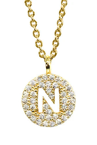 Maya J Love Letter Initial Necklace-Jewelry-Podos Boutique, a Women's Fashion Boutique Located in Calera, AL
