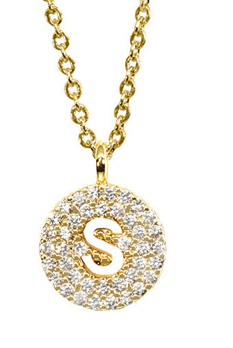 Maya J Love Letter Initial Necklace-Jewelry-Podos Boutique, a Women's Fashion Boutique Located in Calera, AL