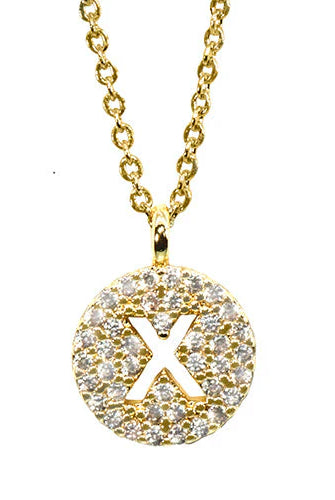 Maya J Love Letter Initial Necklace-Jewelry-Podos Boutique, a Women's Fashion Boutique Located in Calera, AL