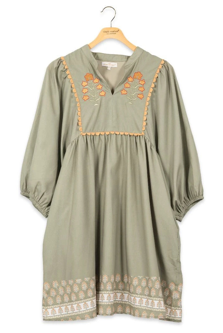 Maeve Green Dress-Short Dresses-Podos Boutique, a Women's Fashion Boutique Located in Calera, AL