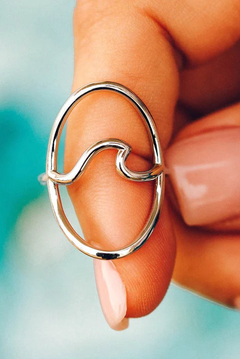 PV Large Wave Ring-Rings-Podos Boutique, a Women's Fashion Boutique Located in Calera, AL