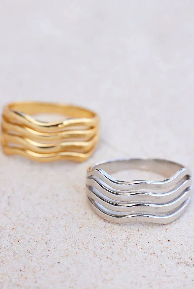PV Wavy Ring-Rings-Podos Boutique, a Women's Fashion Boutique Located in Calera, AL