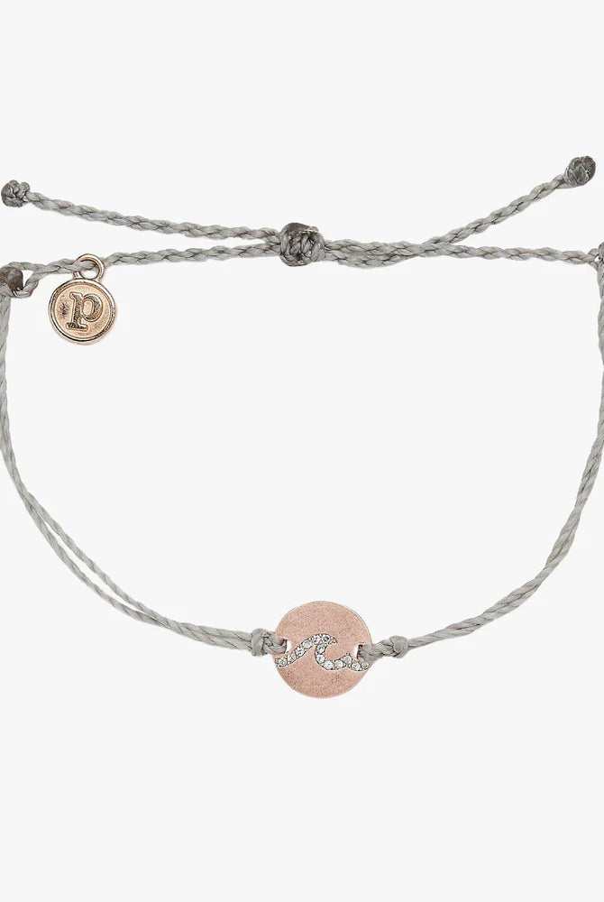 PV Pave Wave Coin Bracelet-Bracelets-Podos Boutique, a Women's Fashion Boutique Located in Calera, AL