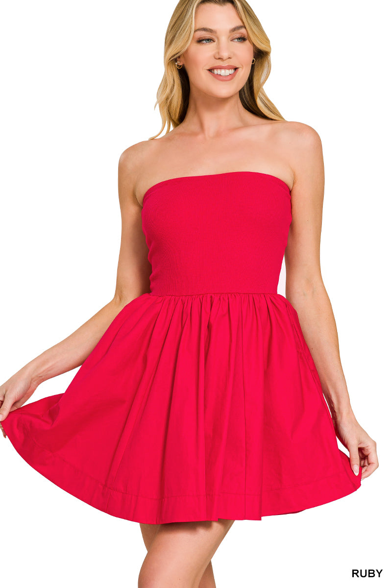 Fit & Flare Mini Dress-Short Dresses-Podos Boutique, a Women's Fashion Boutique Located in Calera, AL