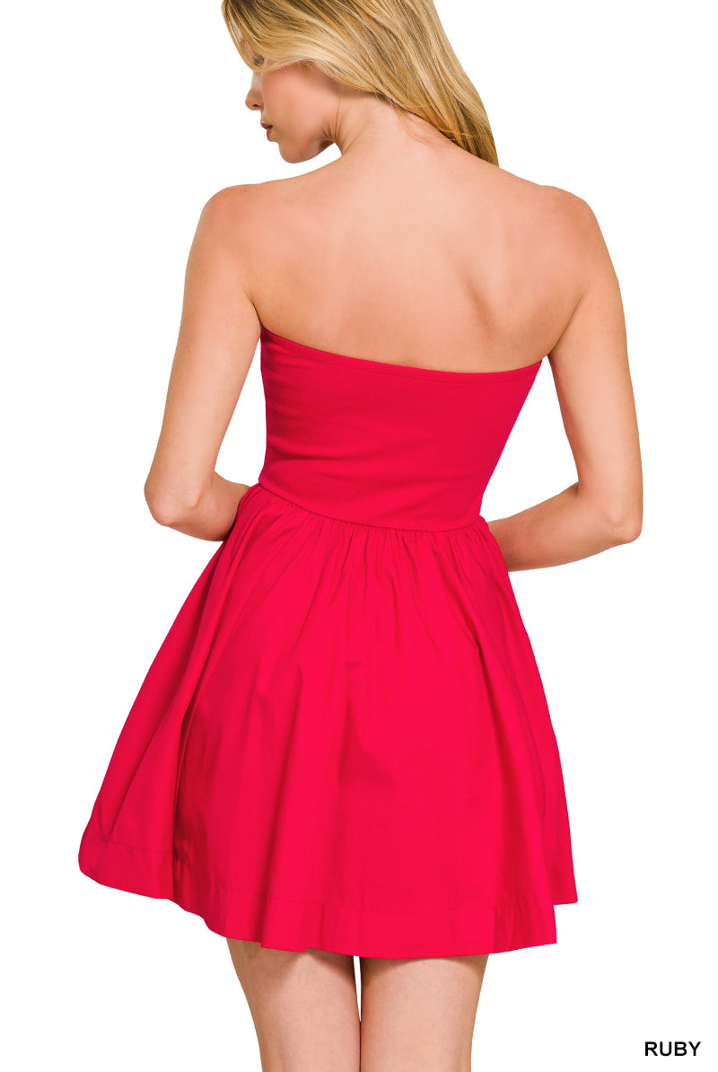 Fit & Flare Mini Dress-Short Dresses-Podos Boutique, a Women's Fashion Boutique Located in Calera, AL