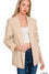 Ruched Sleeve Open Blazer-Blazers-Podos Boutique, a Women's Fashion Boutique Located in Calera, AL