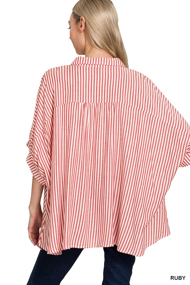 Autumn Skies Top-Short Sleeves-Podos Boutique, a Women's Fashion Boutique Located in Calera, AL