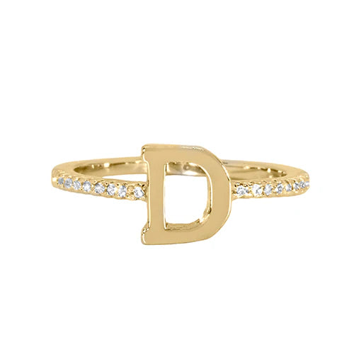 Maya J Love Letter Initial Ring-Podos Boutique, a Women's Fashion Boutique Located in Calera, AL