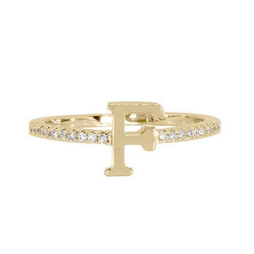Maya J Love Letter Initial Ring-Podos Boutique, a Women's Fashion Boutique Located in Calera, AL