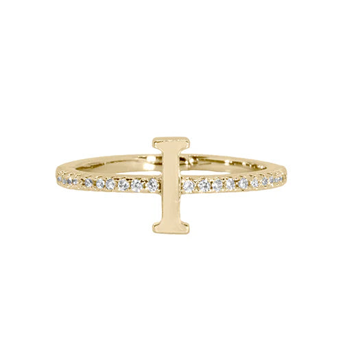 Maya J Love Letter Initial Ring-Podos Boutique, a Women's Fashion Boutique Located in Calera, AL